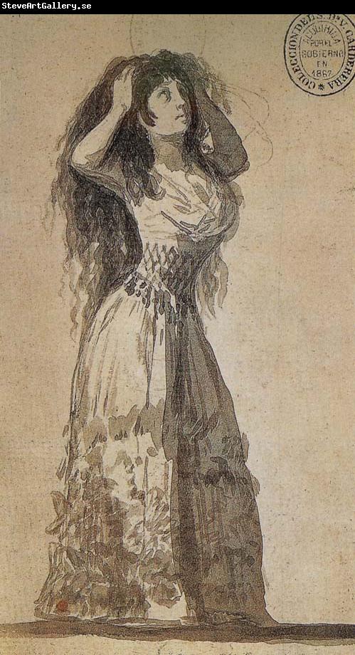 Francisco Goya The Duchess of Alba arranging her hair